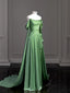 Vintage A Line Off The Shoulder Satin Classy Prom Dress Long Classy Evening Gown Classy Party Dress