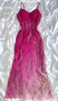 Vintage A Line Spaghetti Strap Exquisite Beaded Ombre Chiffon Classy Prom Dress Wedding Guest Dress