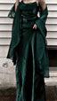 Vintage A Line Spaghetti Straps Green Chiffon Classy Prom Dress Long Classy Evening Gown Classy Party Dress With Ribbon