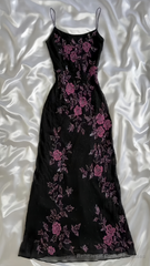 Vintage A line Straps Black Lace Prom Dresses 22th Birthday