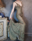 Vintage Luxury Green Mermaid Deep V-Neck Beaded Embroidered Chiffon Long Classy Prom Dress