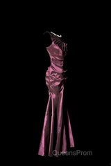 Vintage Mermaid One Shoulder Sleeveless Long Evening Prom Gown Fairy Evening Prom Dress