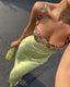 Vintage Mermaid Straps Birthday Party Dress Ankle Length Bud Green Classy Prom Dress
