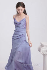 Vintage Sheath Halter Lilac Ankle Length Evening Prom Dress Birthday Outfits