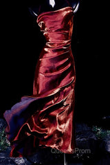 Vintage Sheath Spaghetti Straps Burgundy Ankle Length Evening Prom Dress Birthday Outfits