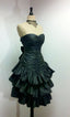 Vintage Short Party Dress Strapless Ruffles Homecoming Dress