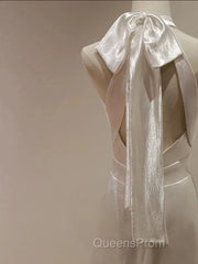 Weitese Formal WomenS Dress White Halter Light Wedding Dress Bride Dress Fishtail Evening Dress Evening Prom Dress Stores