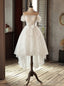 White Tulle Off the Shoulder Wedding Dress