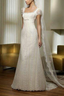 White Simple, Fashionable And Elegant Bow Decoration, Long Exquisite Lace Floor-Length Tail Ball Gown, Classy Evening Gown, Ball Gown, Imperial Gown, Wedding Dress