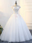 White Tulle Beading Ball Gown Off The Shoulder Quinceanera Dresses