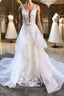 White v neck tulle lace long Evening Prom Dress white tulle lace evening Dress