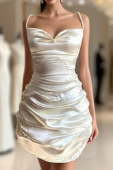 WomenS Satin Dress After Party Bridesmaid Dress Evening Prom Dress