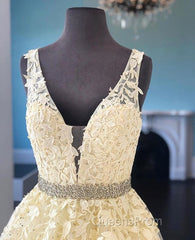 Yellow Evening Prom Dress Formal Dress, Evening Dress, Dance Dress