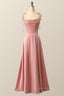 Prom Dresse 2058, Blush Pink A-line Full Length Long Prom Dress