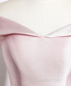 Cute Pink A Line Short Evening Prom Dress, Pink Evening Dress