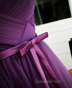 Cute A Line Tulle Short Evening Prom Dress, Bridesmaid Dress