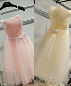 Cute A Line Tulle Short Evening Prom Dress, Bridesmaid Dress