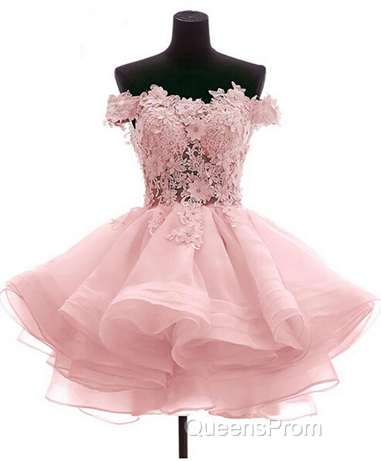 Mini Tulle Lace Short Evening Prom Dress, Homecoming Dress