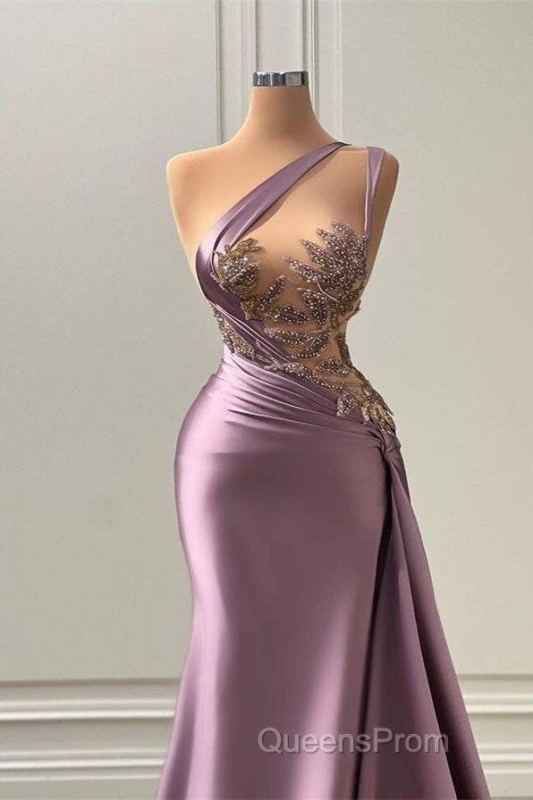 Sexy Purple Mermaid One-Shoulder Evening Prom Dress Secondary image