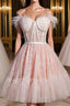 Cute Strapless Black Tulle Short Homecoming Dress