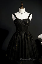 Elegant Sleeveless Tulle Sequins Short Homecoming Dress