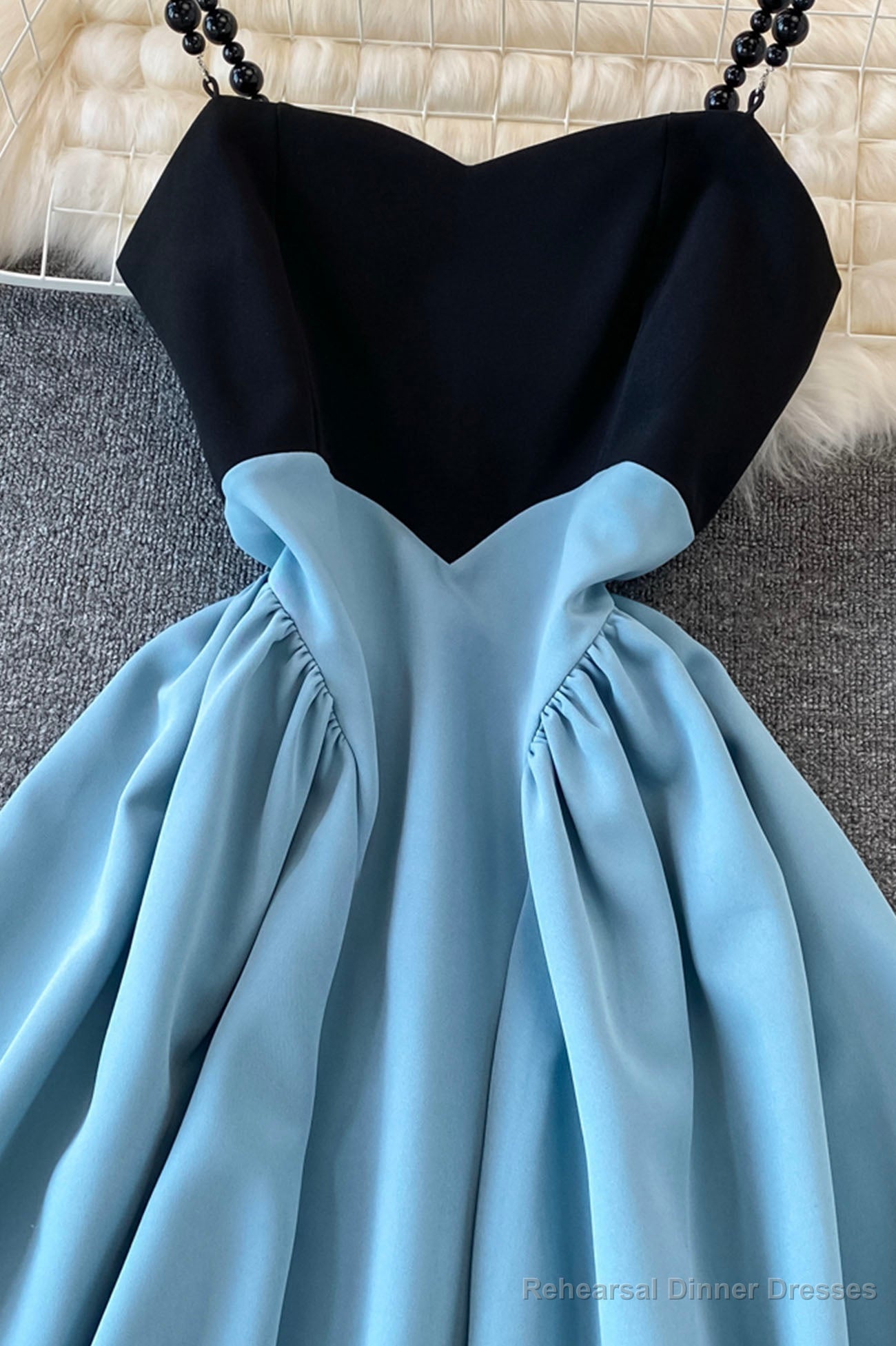 Blue A-Line Short Dress Secondary image