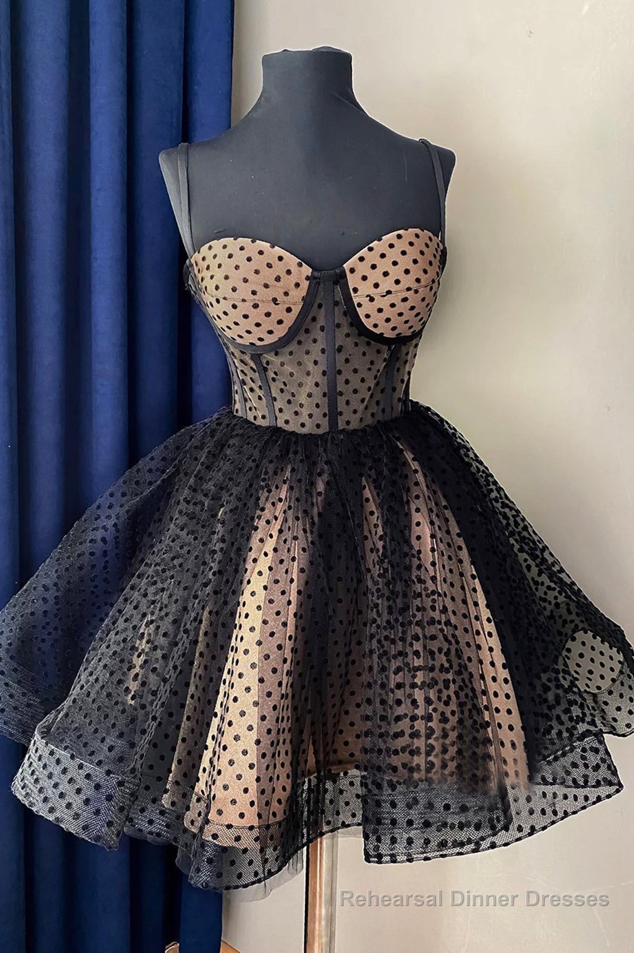 Cute Tulle Spaghetti Straps Short Homecoming Dress, A-Line Mini Party Dress Secondary image