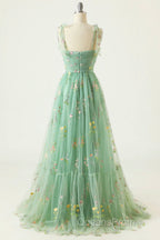 Champagne Lovely Tulle Lace Long Evening Prom Dress, Champagne Evening Dress