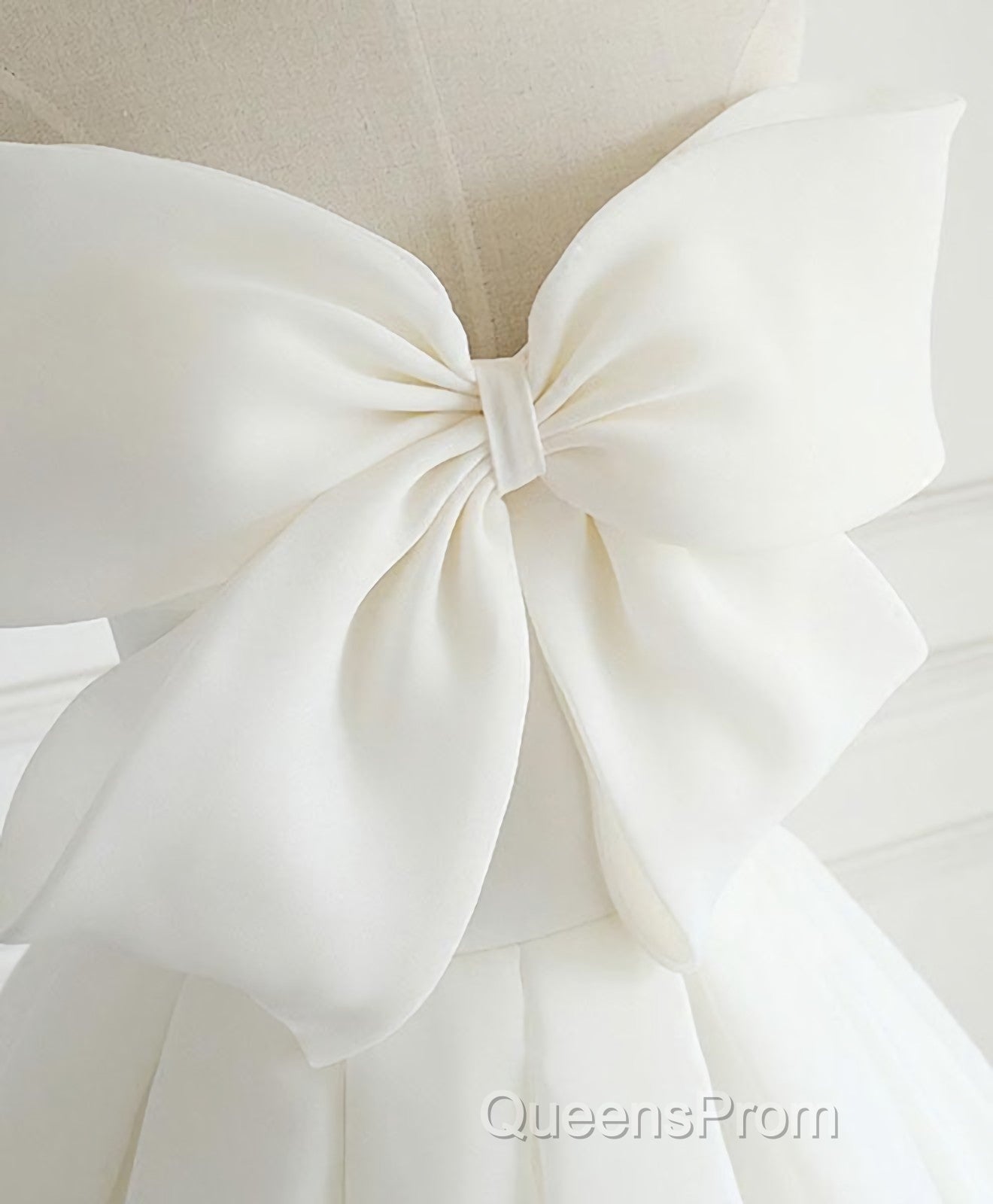 White Sweetheart Long Evening Prom Dress, White Formal Dress Secondary image