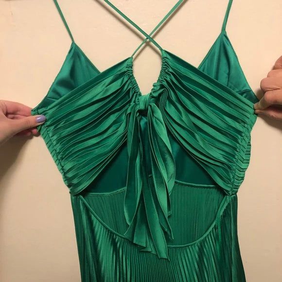 Forest Green Backless Classy Prom Dress For Vegas Pool Party?? Glam Chiffon Classy Evening Dress For Special Ocassion