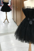 Hot Pink A-line Short Tulle Party Dress