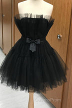 Hot Pink A-line Short Tulle Party Dress