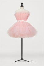 Hot Pink A-line Short Tulle Party Dress