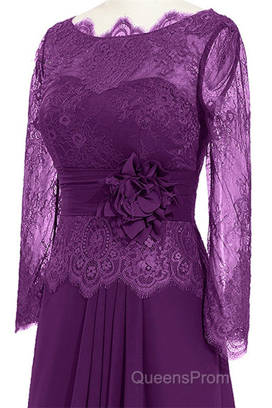 Ruffles Purple Lace Long Mother of the Bride Dress Secondary image