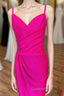 Orange Surplice Neck Backless Long Formal Dress