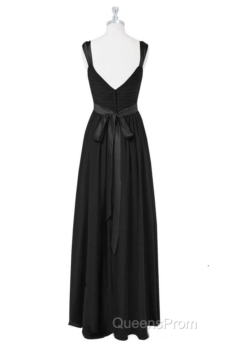 Lavender Chiffon V-Neck Backless Long Bridesmaid Dress
