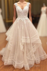 A Line Brush Train Sweetheart Sleeveless Ruffles Appliques Wedding Dress