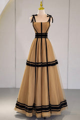 Stylish Tulle Long Prom Dress, A-Line Evening Party Dress