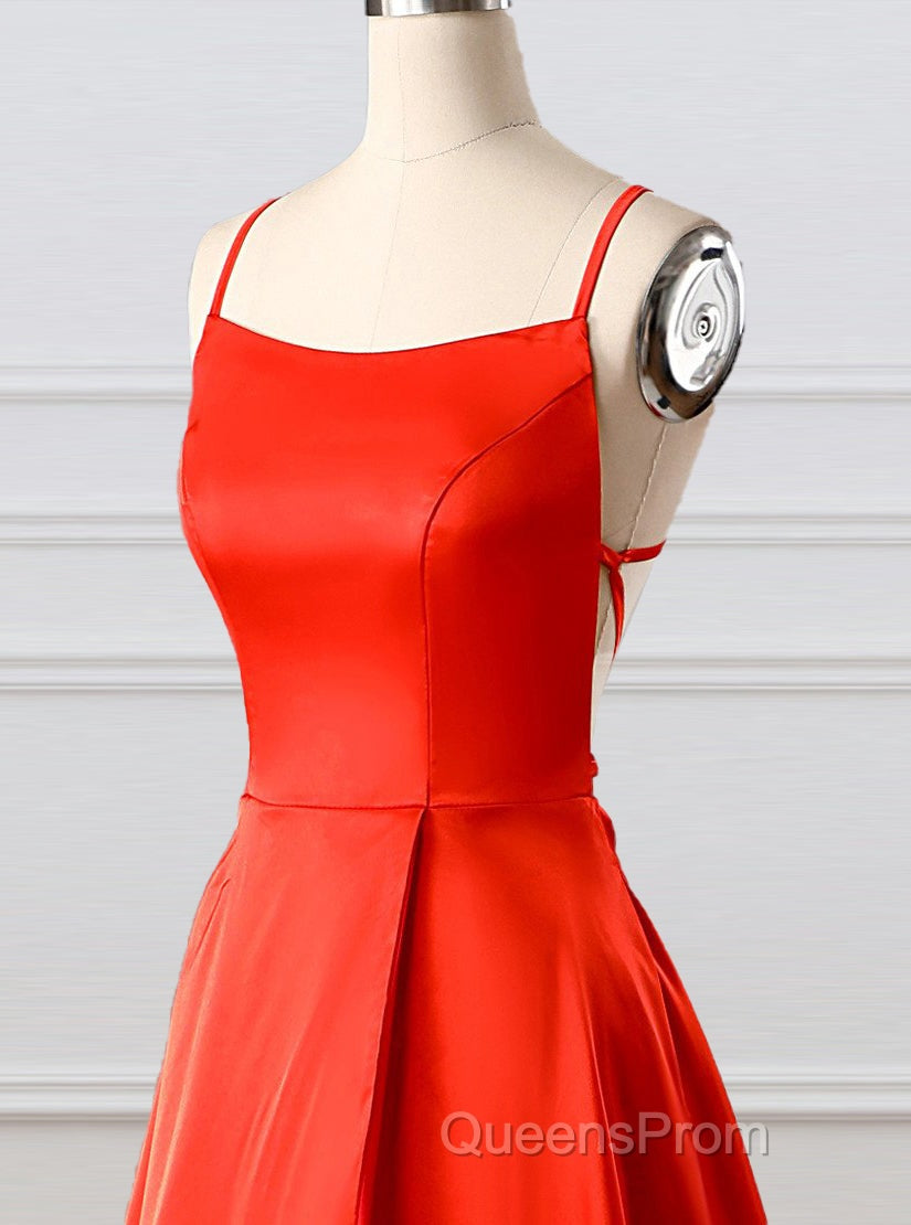 A-Line Evening Prom Dress Side Split Evening Dress