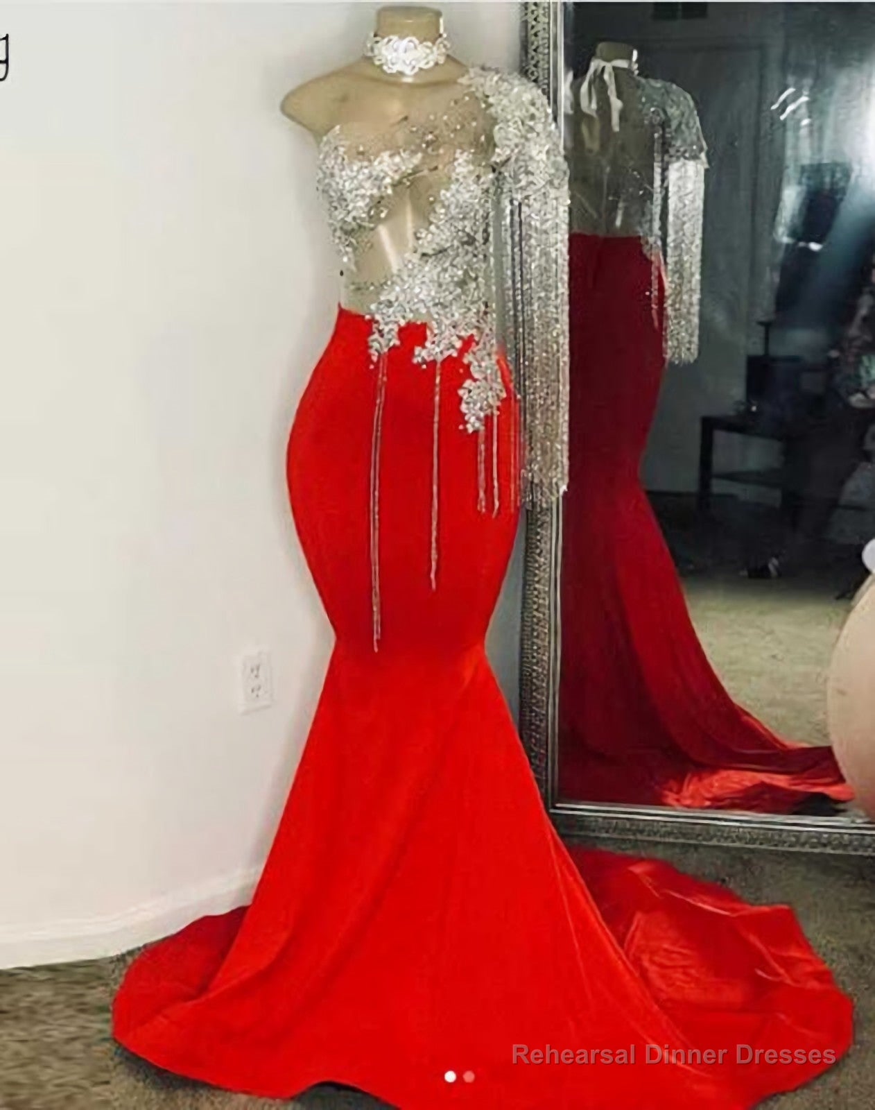 2025 New Arrivel One Sleeve Mermaid Prom Dresses Main image