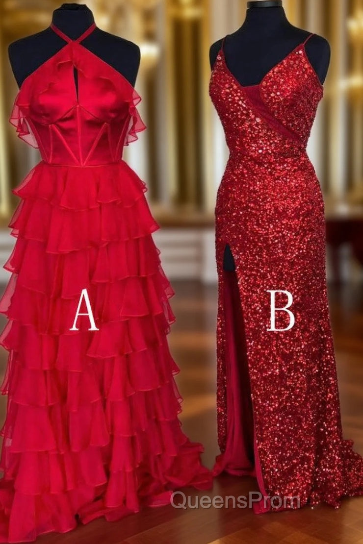 2025 New Style Red Long Evening Prom Dress