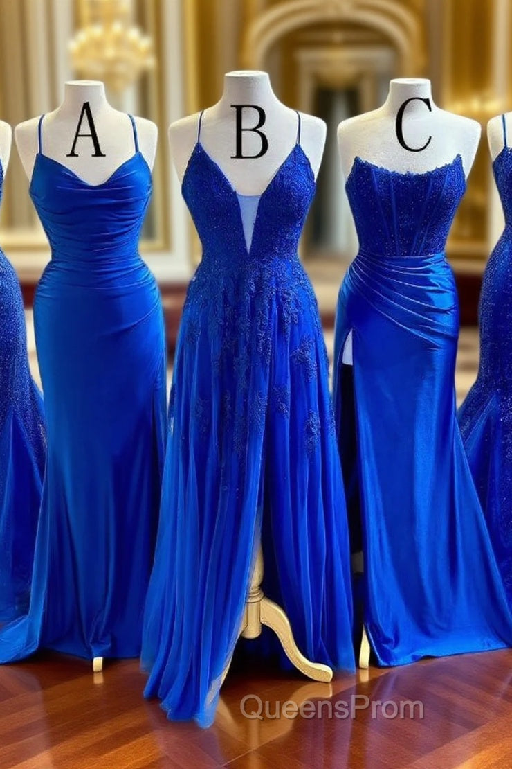 2025 New Style Royal Blue Long Evening Prom Dress
