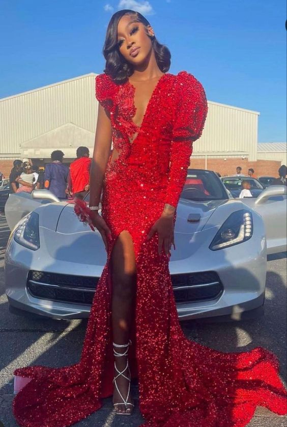 2026 Mermaid Long Red Classy Prom Dress Party Dress
