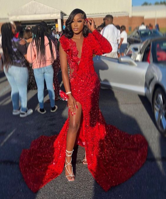 2026 Mermaid Long Red Classy Prom Dress Party Dress