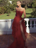 Red Classy Prom Dress