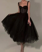 Black Fashion Sweetheart Neck Long Tulle Teen Classy Prom Dress Tulle Classy Dress Classy Evening Gown Graduation Party