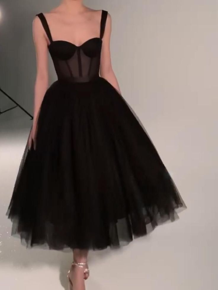 Black Fashion Sweetheart Neck Long Tulle Teen Classy Prom Dress Tulle Classy Dress Classy Evening Gown Graduation Party
