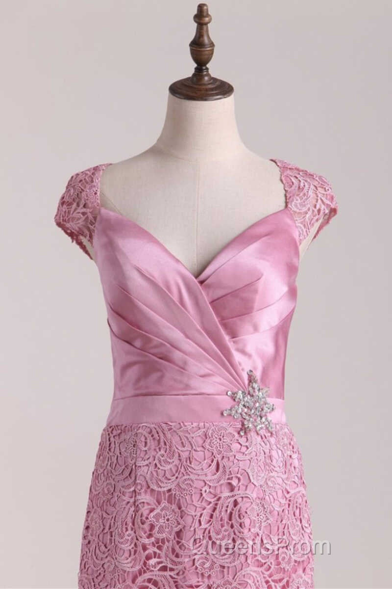 Two-Piece Pink Backless Mother of the Bride Dress