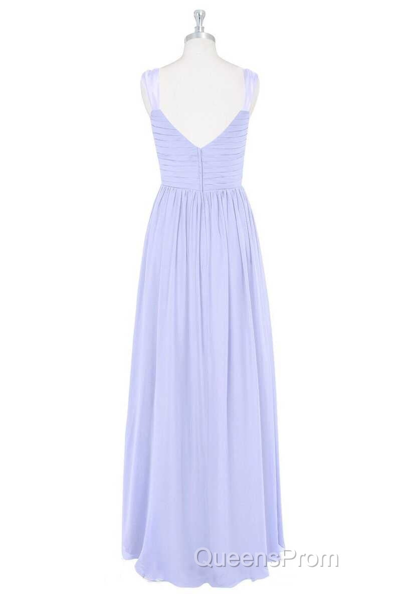 Lavender Chiffon V-Neck Backless Long Bridesmaid Dress Secondary image