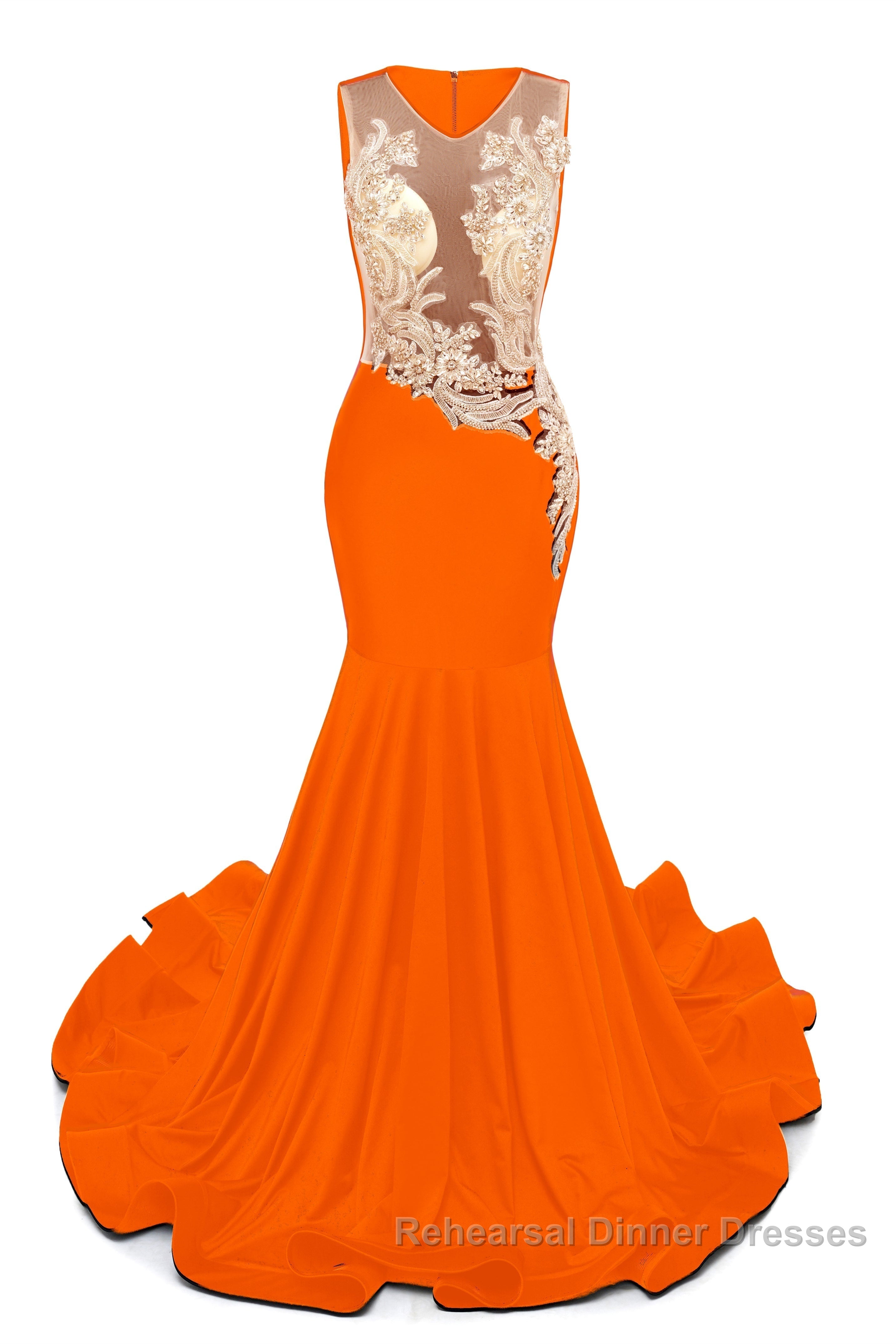 Portrait Trumpet Sweep Train Sleeveless Beading Evening Dresses